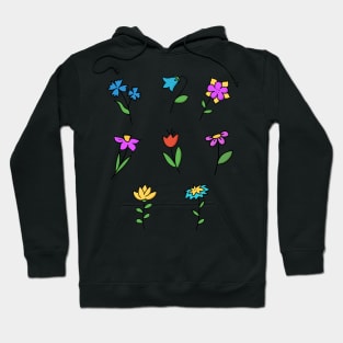 Hand Drawn Flowers clipart Hoodie